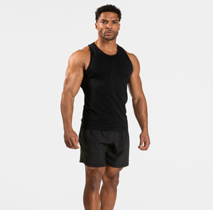 New Adhesive <b>Film</b> Lock Edge Summer Ice Silk Traceless Vest Men'S Round Neck Solid Color Sports Blank Gym Tank Top Men - Product Image 3