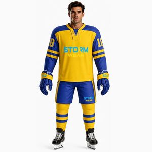 Maillot de hockey sur glace personnalisé pour équipe, sublimation premium, haute qualité, design personnalisé, grandes tailles, tenue de match pour hommes, uniforme de hockey sur glace - Product Image 5