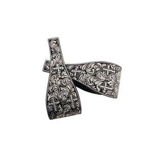 Símbolo cristiano y diseño de pintura Estribo de caballo Producto de aluminio ecuestre - Product Image 1