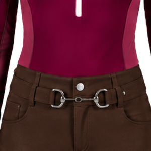 Pantalon d'équitation Drak Brown pour femme, taille haute, extensible, avec passants de ceinture, pour la compétition et l'entraînement, vêtements de sport - Product Image 5