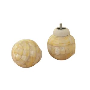 Calidad estándar (remates solo 2) para barra de cortina Tesla Mop Mother of Pearl Remial y hardware de montaje (Beige) al mejor precio - Product Image 1