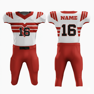 Uniforme de football américain robuste à double écusson, haute qualité, ajustement élastique, pour hommes - Product Image 1