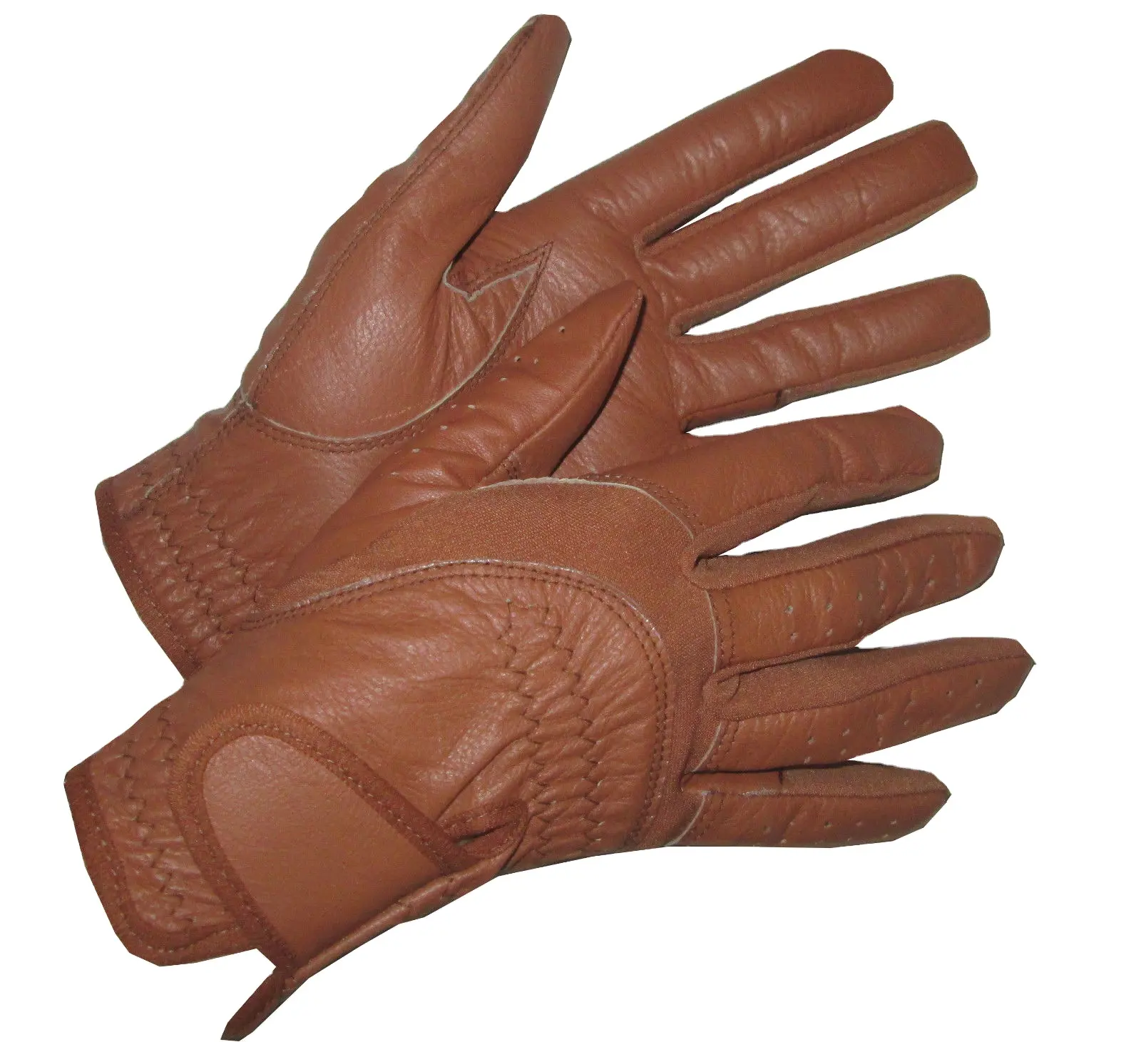 Mens Horse Riding leather Gloves light brown