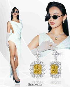 Fashion Women's <b>Silver</b> <b>Stud</b> <b>Earrings</b> Customized Design Fancy Light Yellow Radiant Moissanite 11x15mm Glosbe & Co OEM ODM - Product Image 2