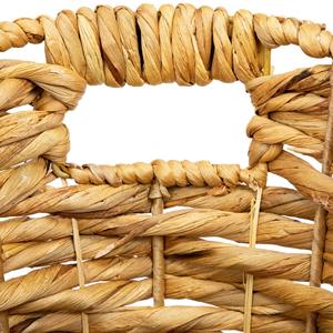 Juego de 3 cestas ovaladas de jacinto de agua con tejido trenzado, hechas a mano, para almacenamiento, venta al por mayor, ecológicas, hechas en Vietnam - Product Image 5