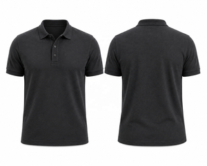 <b>Men</b> Dark Gray Heat-Transfer Printed <b>T</b>-<b>Shirt</b> Short Sleeve Collared Pullover Casual Golf Tennis Uniform Adults Front - Product Image 2