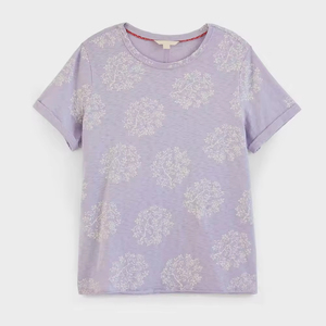 เสื้อยืดครอปสไตล์วินเทจสุดฮิตสำหรับผู้หญิง พิมพ์ลายโลโก้ สตรีทคูล ลุควินเทจแบบซักฟอก - Product Image 1