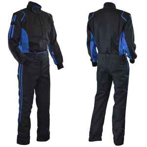 Combinaison de course ignifuge à manches longues pour homme, bleu et noir, colorée, pour moto et course automobile, toutes saisons, personnalisable OEM - Product Image 4