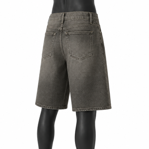 Pantalones Cortos de Mezclilla para Hombre, Estilo Vintage, Lavado, Color Carbón, Corte Holgado, Fabricante OEM ODM, Venta al Por Mayor - Product Image 3