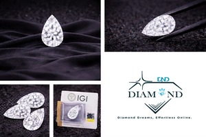 Bijoux en diamants de laboratoire d'excellente qualité, designs élégants avec pierres certifiées pour mariage et anniversaire, disponibles à la vente - Product Image 2