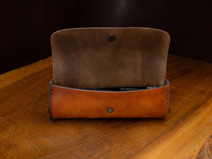 Genuine Leather <b>Glasses</b> Cover Slim Luxury Cowhide Pouch Handmade Vintage <b>Reading</b> Eyewear Protector Case Bag LGC-0074 - Product Image 5