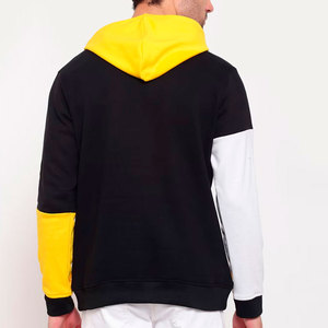 Sweat à capuche décontracté pour homme, imprimé numérique personnalisé OEM, 100 % coton molletonné épais, coupe ample, col long à capuche, hiver - Product Image 3