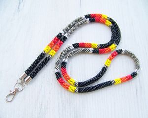 Porte-clés en perles fait main, collier bohème coloré pour porte-badge et porte-carte au meilleur prix - Product Image 4