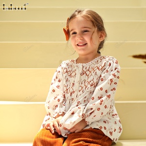 Smocked hoa hàng đầu và rộng wale vải to sợi quần đặt ODM OEM Cô Gái Quần Áo Bộ Romper cho bé trai trẻ em quần áo-dr4278 - Product Image 3