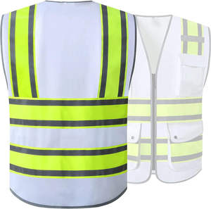 Gilet de sécurité haute visibilité pour travailleurs, avec poches, bandes réfléchissantes, protection personnalisée pour agents de sécurité - Product Image 2
