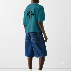 Camiseta Extra Grande de Primera Calidad para Hombre, 100% Algodón, con Logotipo Personalizado Serigrafiado, Color Azul Marino, de Secado Rápido y Cuello Redondo - Product Image 3