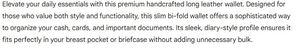 Portefeuilles longs en cuir marron fins de qualité supérieure pour hommes et femmes, élégants, faits à la main, porte-monnaie et porte-cartes, styles professionnels. - Product Image 6
