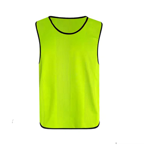 Wholesale Unisex Adult Soccer Training Vest Sleeveless Bright Green Polyester Breathable Crew Neck <b>Sport</b> Jersey All Seasons - Product Image 6