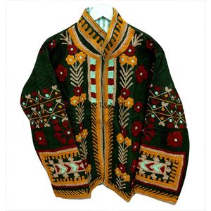 <b>ART</b>&<b>ART</b> Eco-friendly Breathable Quick Dry Mandarin Collar Quilted Jacket Red Floral Embroidery Ethnic Winter Women's Coat - Product Image 1