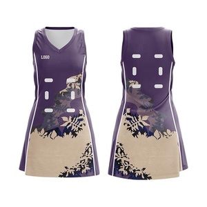 Robe de netball personnalisée 100% polyester rouge et noir, design par sublimation, respirante, taille adulte unisexe avec espace pour logo, style indigène - Product Image 5