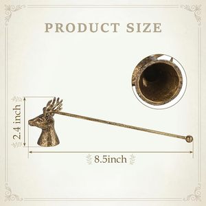 Brass Deer Head <b>Candle</b> Snuffer With Long Rod For Decorative Use - Product Image 3
