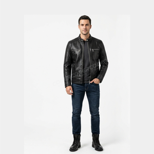 Meilleure Vente : Blouson en Cuir Slim pour Homme, Couleurs Personnalisables, Logo Avant, Respirant, Imperméable, Doublure Polaire Écologique – Idéal Hiver - Product Image 6