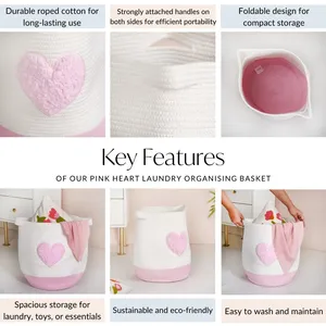 Natural Cotton <b>Storage</b> <b>Baskets</b> for Living Room, Bedroom, and Office Organization - Product Image 2