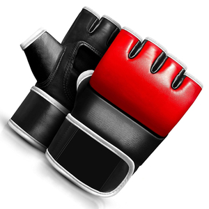 Guantes de entrenamiento de MMA de cuero con correas ajustables de gancho y bucle en la muñeca, ligeros y con protección UV. - Product Image 2
