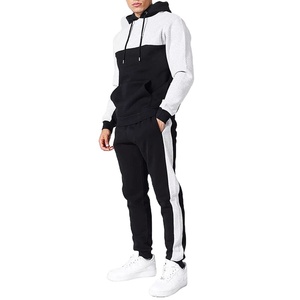 Vente en gros taille libre Ensemble pantalon de survêtement avec veste zippée en coton doux personnalisé de haute qualité couleur unie hommes jogging sport sweat à capuche survêtement - Product Image 1