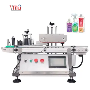 YIMU YM420 masaüstü düz şişe etiket aplikatör makinesi kare şişe otomatik yapışkanlı etiketleme makinesi