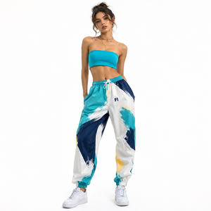 Pantalon de jogging homme coupe slim à jambe large évasée, imprimé numérique par transfert thermique sur nylon, très demandé - Product Image 2