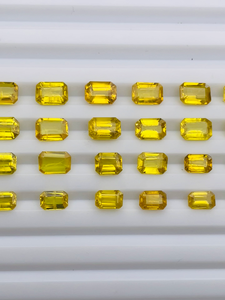 Saphir Jaune Naturel Taille Émeraude 37 Pièces Pierre Précieuse 39,37 carats Certifié IGI Qualité AAA Lueur Belle Couleur pour la Fabrication de Bijoux - Product Image 4