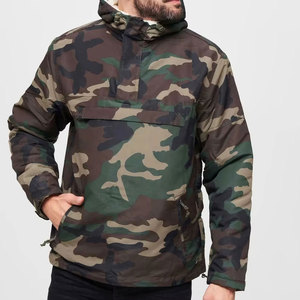 Wholesale Custom High Quality Men Camouflage Hooded <b>Jackets</b> Half Zip-Up Men Windproof Outerwear Thick Polyester Tactical <b>Jacket</b> - Product Image 4