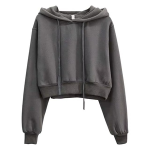 Dernières tendances en matière de sweats à capuche pour femmes, sweats à capuche courts pour femmes, respirants, élégants, couleurs personnalisées, tailles plus grandes, services OEM et ODM - Product Image 5