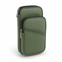 Sac bandoulière vert pour homme et femme, pochette Faraday ignifuge et anti-ondes, 22x12x5cm, sac de voyage portable pour passeport