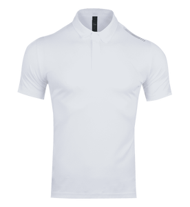 <b>Men's</b> <b>White</b> Short Sleeve Knitted <b>Polo</b> Shirt Quick Dry Casual Solid Color Regular Fit - Product Image 1