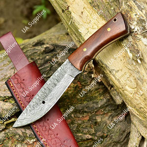 Couteau de chasse professionnel en acier Damas de haute qualité, lame fixe, fabrication sur mesure, support OEM/ODM, camping, pêche, survie, EDC - Product Image 6