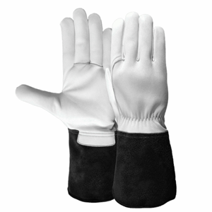 Gants de soudage TIG en cuir de chèvre et de vache, résistants aux étincelles et à la chaleur, anti-vibrations, résistants à l'abrasion, de sécurité - Product Image 1