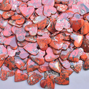 Corazón de jaspe Brecciated, Gema en forma de corazón de jaspe Brecciated, Gema de cabujón de corazón, venta al por mayor - Product Image 1