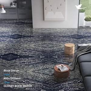 Carreaux de porcelaine modernes hautement polis, fabriqués en Inde, pour sols et comptoirs de cuisine, surface lisse vitrifiée et émaillée - Product Image 2