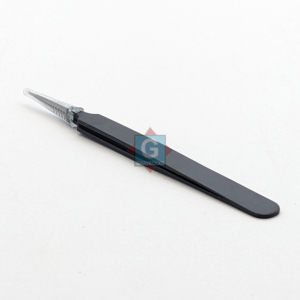 Pinces à épiler pour extensions de cils en acier inoxydable 10MM à pointe lisse : Votre outil de beauté indispensable - Product Image 3
