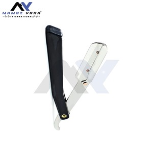 Navaja de Afeitar Profesional para Hombre, Plegable con Bloqueo, Hoja Recta Clásica, Mango de Plástico para Salón, Hogar y Cuidado Personal - Product Image 5