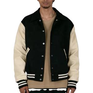 OEM personalizado de los hombres de estilo de la calle invierno 100% lana Chenille bordado béisbol Letterman Bomber Varsity chaqueta para los hombres - Product Image 1