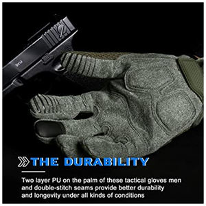 ถุงมือหนังสำหรับขี่มอเตอร์ไซค์ ป้องกันนิ้วมือแบบเต็มนิ้ว กันลื่น สำหรับกีฬากลางแจ้ง ปั่นจักรยาน ใช้ได้ทั้งชายและหญิง - Product Image 6