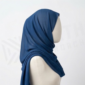 Women Solid Color <b>Chiffon</b> Hijab Breathable Daily Wear Middle East Ethnic <b>Scarf</b> Shawl - Product Image 3