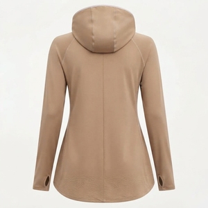 Haut de sport pour femme de haute qualité, manches longues, durable, séchage rapide, couleur unie, modeste, pour la natation - Product Image 4
