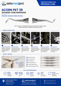 เครื่องมือขัดแต่งวัสดุคอมโพสิตสแตนเลส Dental Ladmore 2,3 สำหรับการขัดเรียบและขึ้นรูป OEM Zetomed Pro - Product Image 5