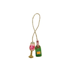 Seed Beads Christmas <b>Bag</b> <b>Charm</b> Beaded Embroidery Xmas <b>Charm</b> Handmade Holiday <b>Bag</b> Pendant Cute Santa Beaded Key <b>Charm</b> Christmas - Product Image 3