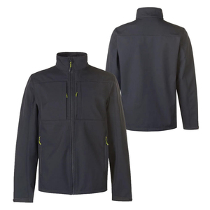 Stand Collar Water Resistant Full Zip Up <b>Men</b> Softshell <b>Jacket</b> Outdoor <b>Running</b> <b>Jacket</b> 100% Polyester Custom Softshell <b>Jacket</b> - Product Image 5