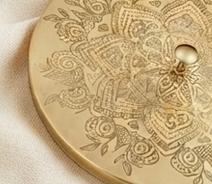 Boîte de rangement élégante en métal ronde pour épices avec couvercle gravé de motifs floraux, pour la cuisine, design anti-poussière, style traditionnel, à un seul niveau - Product Image 3